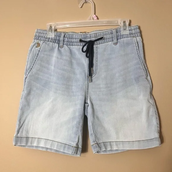 U.S. POLO ASSN. Chambray‎ Pull On Drawstring Denim Shorts Size XS Casual Preppy - Picture 9 of 9